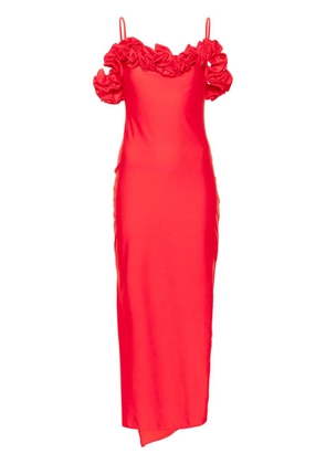 Coperni ruffle-detail maxi dress - Red