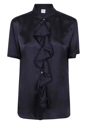 ASPESI ruffle short-sleeve blouse - Blue