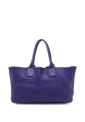 Bottega Veneta Pre-Owned 2012-2025 Medium Lambskin Intreccio Cabat tote bag - Purple