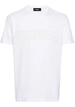 DSQUARED2 logo-appliqué cotton T-shirt - White