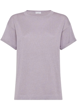 Brunello Cucinelli silk-blend top - Purple
