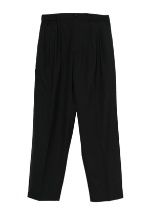 LES HOMMES logo-plaque trousers - Black
