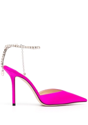 Jimmy Choo Saeda 100mm satin pumps - Pink