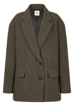 TOMBOY herringbone-pattern blazer - Green