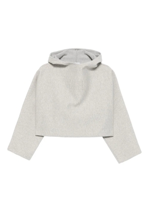 Jean Paul Gaultier cropped hoodie - Grey