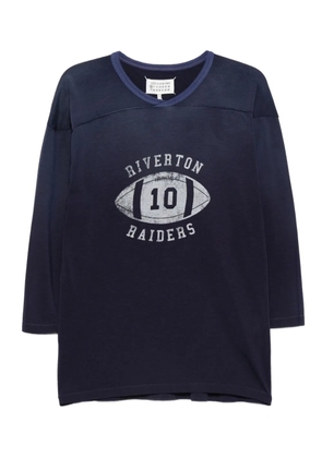 Maison Margiela football-print T-shirt - Blue