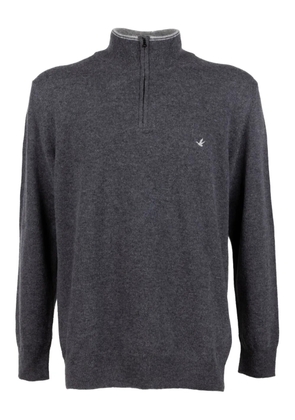 BROOKSFIELD zip mock-neck sweater - Grey