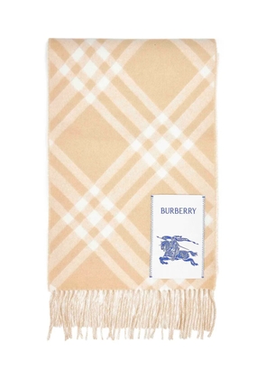 Burberry check-pattern cashmere scarf - Neutrals