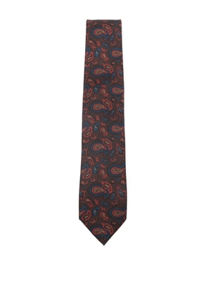 Errico Formicola paisley silk tie - Brown