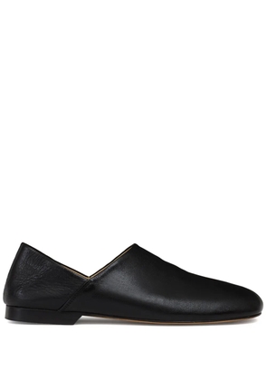 LEMAIRE folding-heel leather slippers - Black