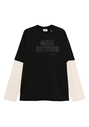 GCDS long-sleeve logo-print t-shirt - Black