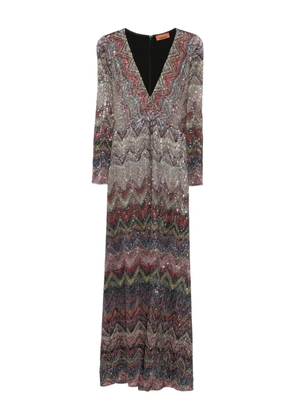 Missoni zigzag-woven midi dress - Neutrals