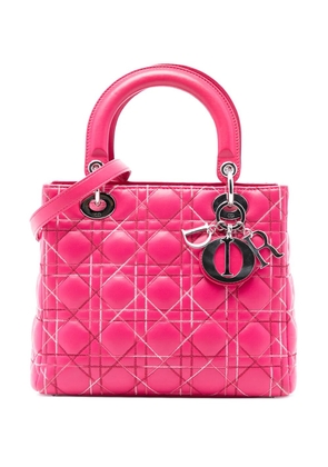 Christian Dior Pre-Owned 2011 Medium Lambskin Cannage Lady Dior satchel - Pink