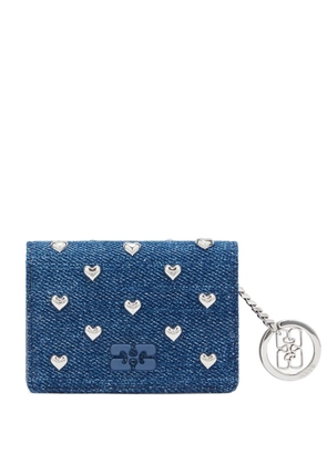 GANNI heart-motif wallet - Blue