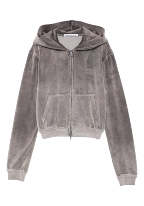 Alexander Wang embellished hooded sweater - Grey