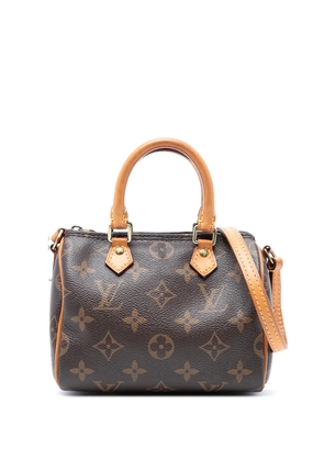 Louis Vuitton Pre-Owned 2015 Monogram Nano Speedy Bandouliere satchel - Brown