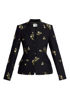 ERDEM floral single-breasted blazer - Blue