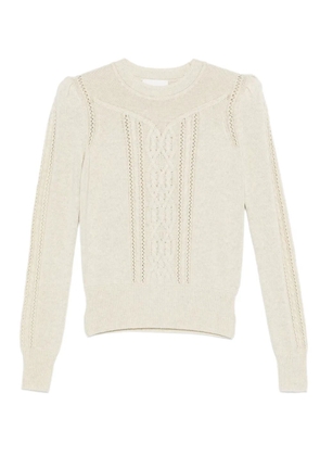 MARANT ÉTOILE Kelia cable-knit eyelet-detail sweater - Neutrals
