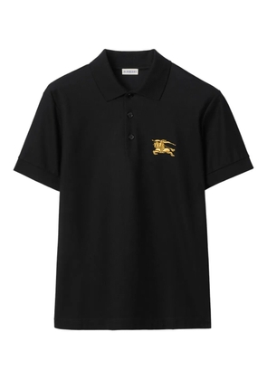 Burberry equestrian knight logo polo shirt - Black