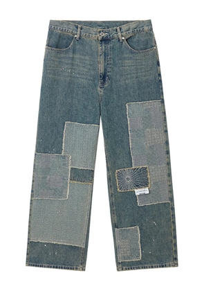 Musium Div. patchwork wide-leg jeans - Blue