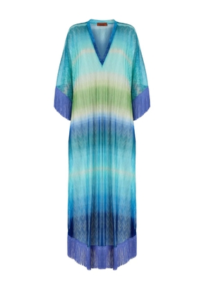 Missoni fringed kaftan - Blue