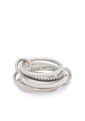 Spinelli Kilcollin Erato Noir four-linked ring - Silver