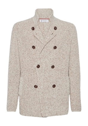 Brunello Cucinelli double-breasted cardigan - Neutrals
