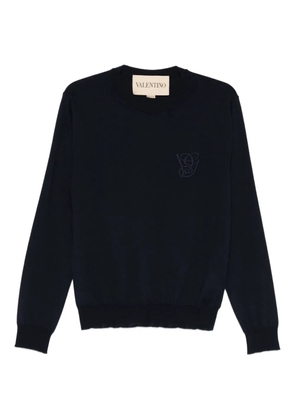 Valentino Garavani VG-embroidered sweater - Blue