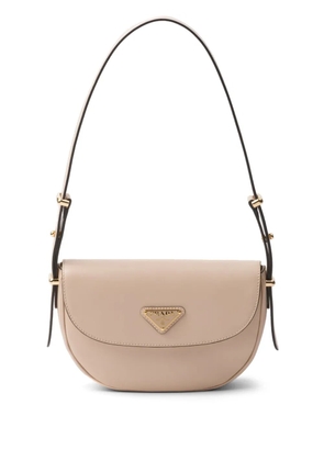 Prada Arqué leather shoulder bag - Neutrals