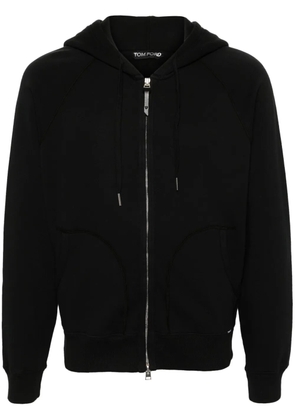 TOM FORD zip-up cotton hoodie - Black