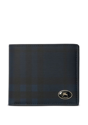 Burberry check-pattern Equestian Knight stamp wallet - Blue