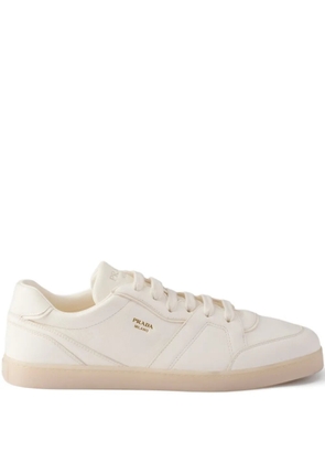 Prada logo-print leather trainers - Neutrals