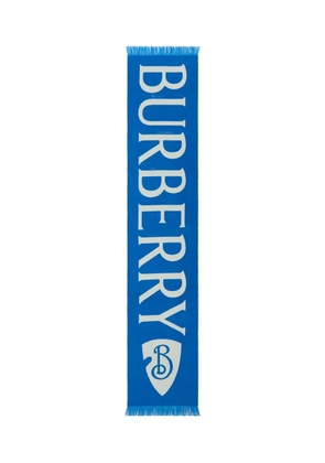 Burberry logo-jacquard scarf - Blue