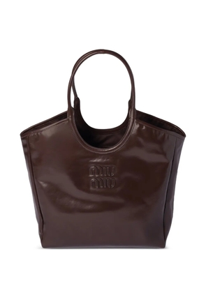 Miu Miu Ivy leather tote bag - Brown