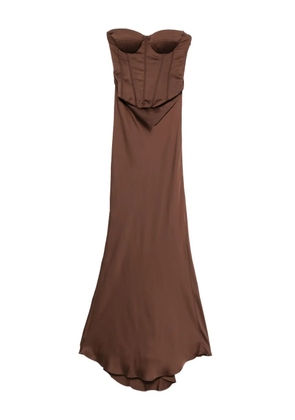 ROTATE BIRGER CHRISTENSEN corset panelled dress - Brown