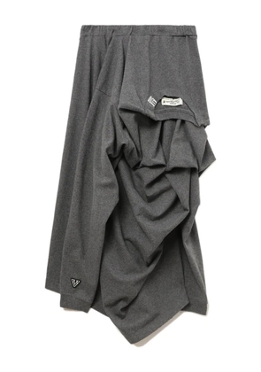 Maison MIHARA YASUHIRO draped asymmetrical skirt - Grey