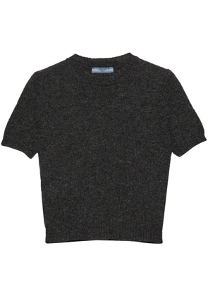 Prada short-sleeve cashmere top - Grey