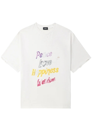 We11done Peace logo-print T-shirt - White