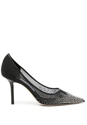 Jimmy Choo Love 85mm crystal-embellished pumps - Black