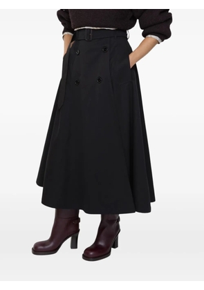 Burberry belted gabardine midi skirt - Black