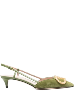 Valentino Garavani slingback embellished pumps - Green