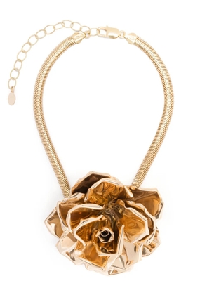 Magda Butrym sculptural rose choker - Gold