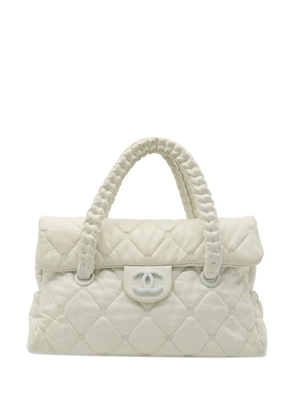 CHANEL Pre-Owned leather CC-logo tote bag - White