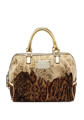 Dolce & Gabbana Pre-Owned velvet paisley-print tote bag - Gold