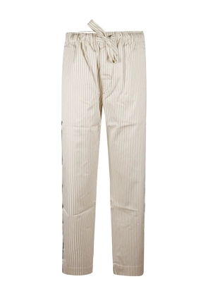 TEKLA striped pyjama trousers - Brown