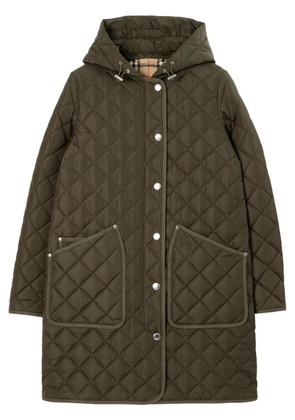 Burberry quilted hooded coat - Green