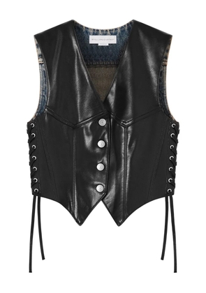 Stella McCartney button lace-up gilet - Black