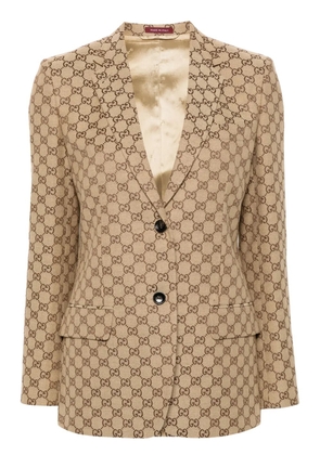 Gucci GG canvas single-breasted blazer - Neutrals