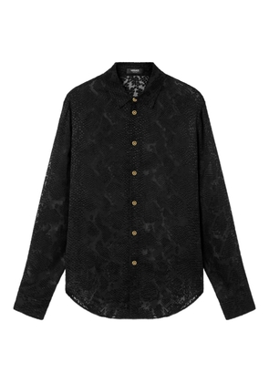 Versace snakeskin-pattern shirt - Black