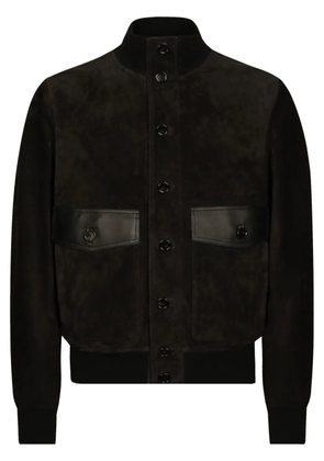 Dolce & Gabbana leather bomber jacket - Black